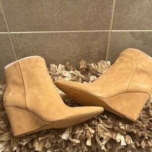 Vince Camuto Camel Suede Wedge Boots
